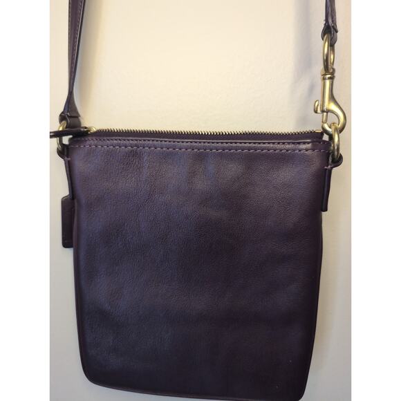 Coach Legacy purple eggplant crossbody leather purse - Picture 3 of 14